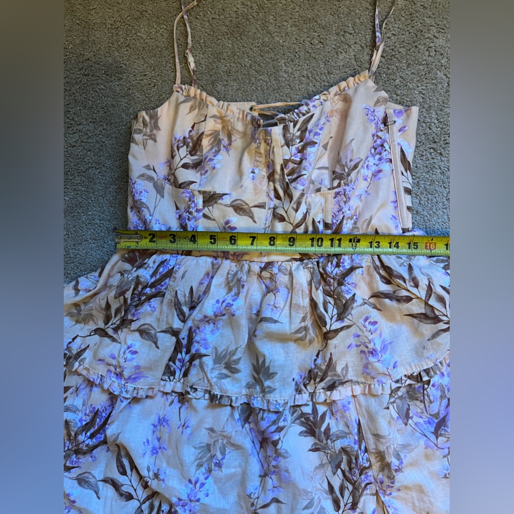House of Harlow 1960 Floral Tier Corset Dress Size Medium - Picture 5 of 15